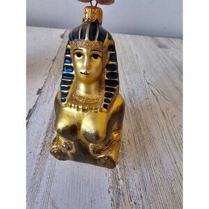 polonaise Egyptian princess sphinx gold ornament‎ glass Xmas tree